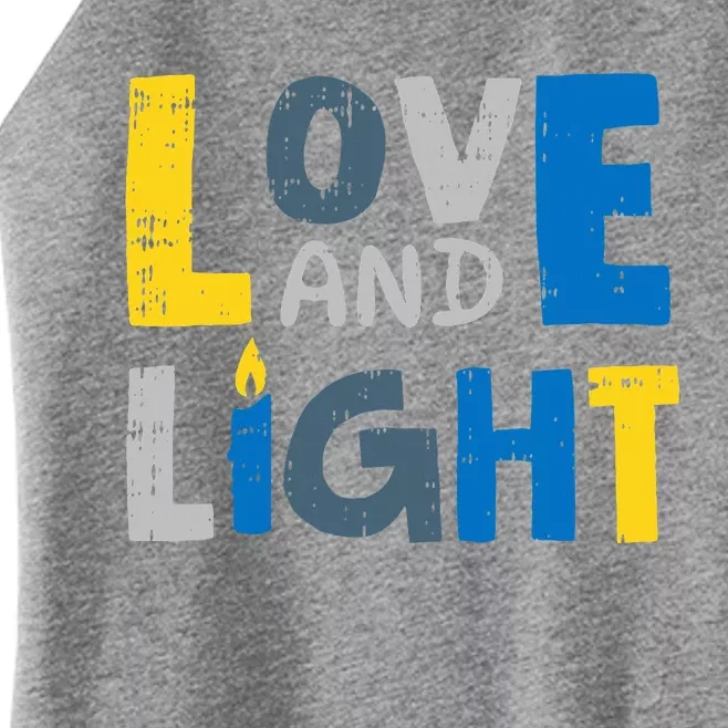 Love And Light Hanukkah Chanukah Jewish Holiday Women’s Perfect Tri Rocker Tank