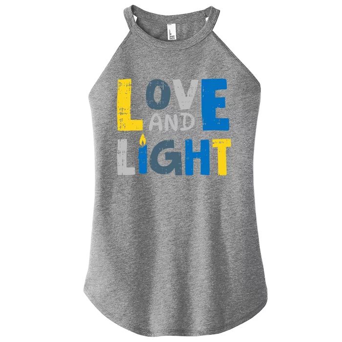 Love And Light Hanukkah Chanukah Jewish Holiday Women’s Perfect Tri Rocker Tank