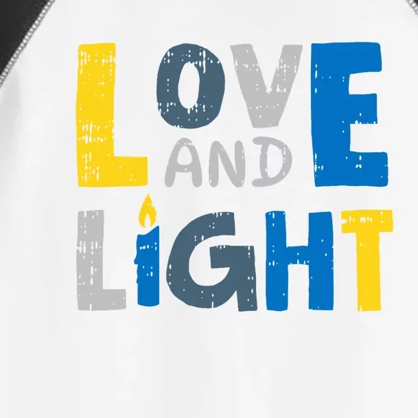 Love And Light Hanukkah Chanukah Jewish Holiday Toddler Fine Jersey T-Shirt