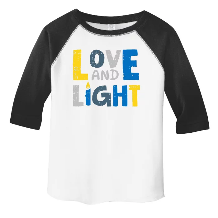 Love And Light Hanukkah Chanukah Jewish Holiday Toddler Fine Jersey T-Shirt