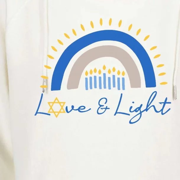 Love and Light Hanukkah Jew Menorah Jewish Chanukah Womens Funnel Neck Pullover Hood