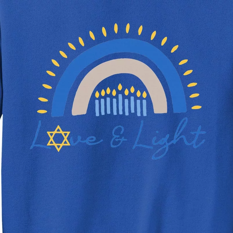 Love and Light Hanukkah Jew Menorah Jewish Chanukah Sweatshirt