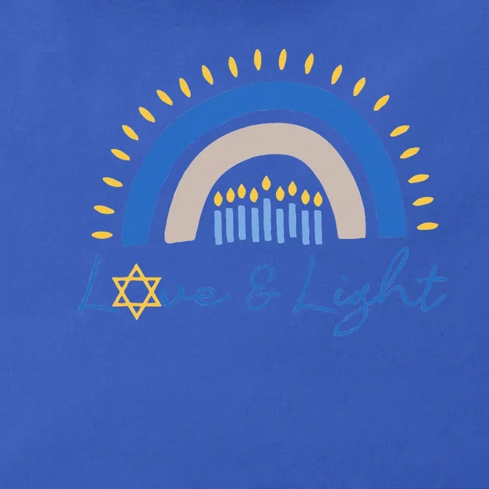 Love and Light Hanukkah Jew Menorah Jewish Chanukah Zip Tote Bag