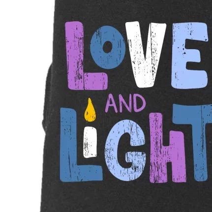 Love And Light Hanukkah Doggie 3-End Fleece Hoodie