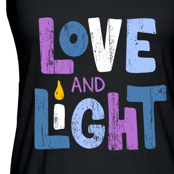 Love And Light Hanukkah Ladies Essential Flowy Tank