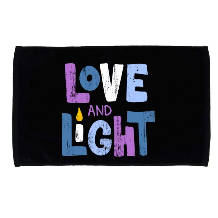 Love And Light Hanukkah Microfiber Hand Towel