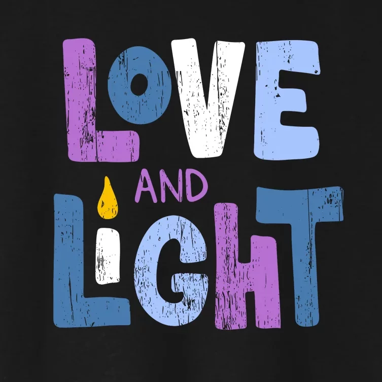 Love And Light Hanukkah Women's Crop Top Tee