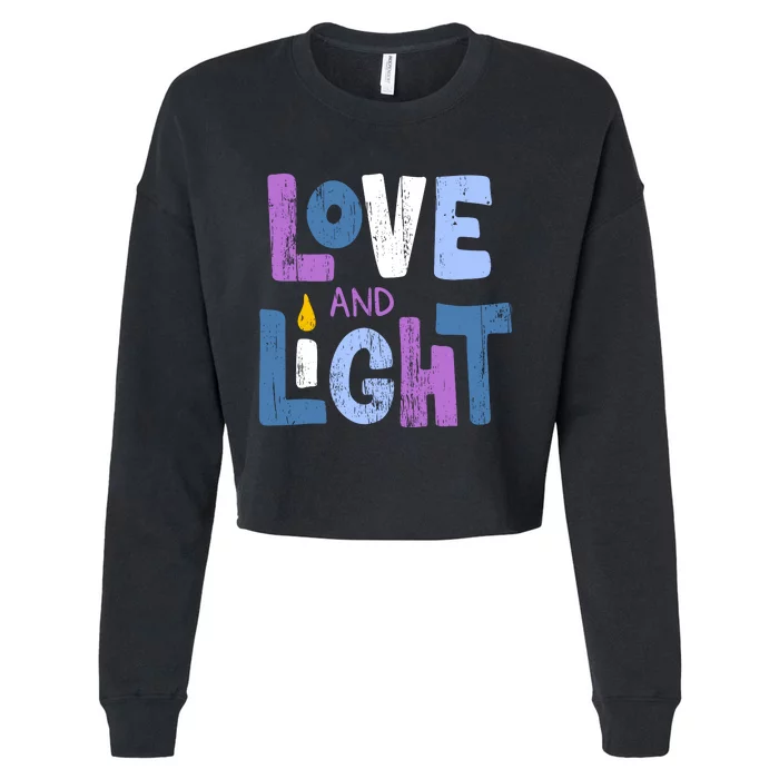 Love And Light Hanukkah Cropped Pullover Crew