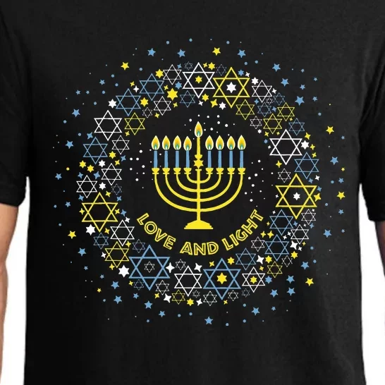 Love and Light Hanukkah Jew Menorah Jewish Chanukah Pajama Set