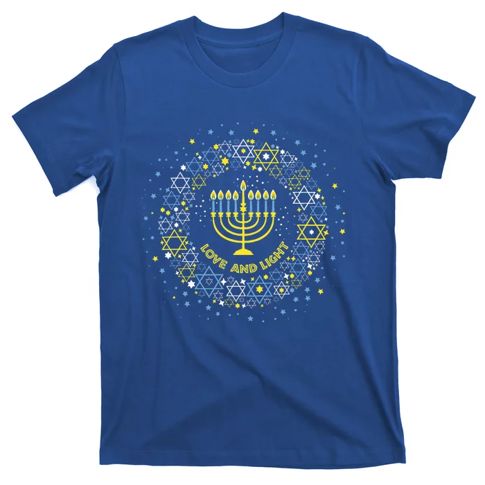 Love and Light Hanukkah Jew Menorah Jewish Chanukah T-Shirt