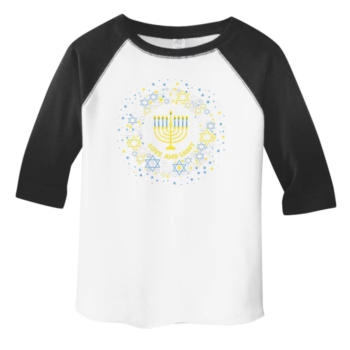 Love and Light Hanukkah Jew Menorah Jewish Chanukah Toddler Fine Jersey T-Shirt