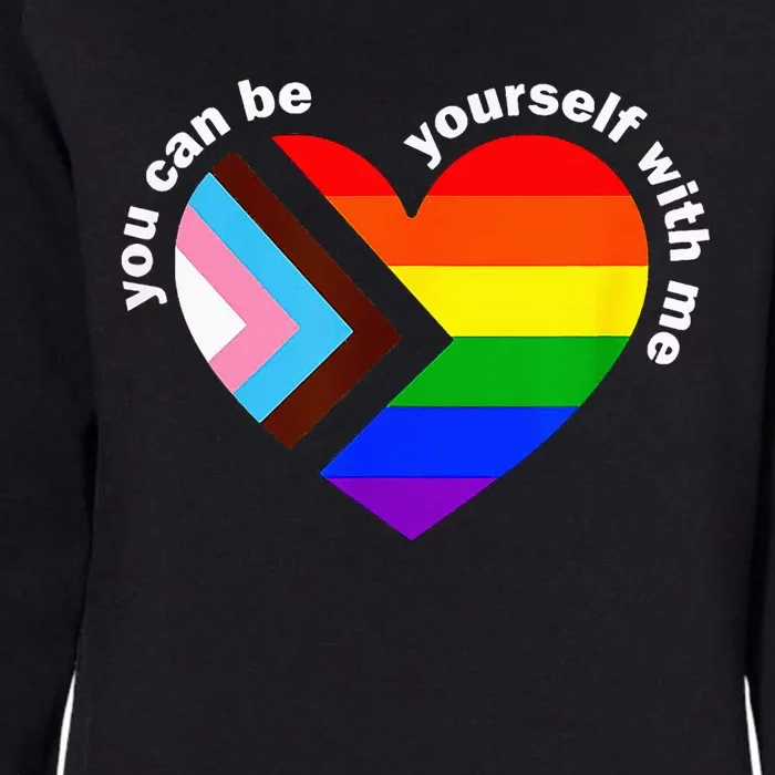 Lgbt Ally Lgbt Month You Ca.N Be Yourself Pride Womens California Wash Sweatshirt