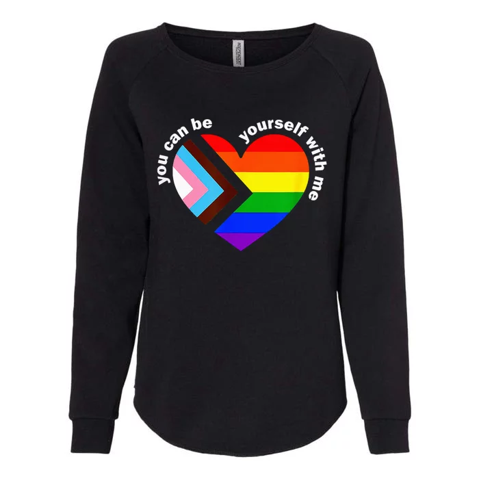 Lgbt Ally Lgbt Month You Ca.N Be Yourself Pride Womens California Wash Sweatshirt