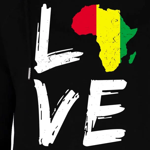 Love Africa Logo Womens Funnel Neck Pullover Hood