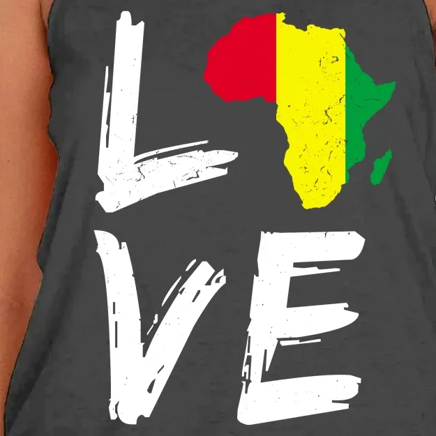 Love Africa Logo Women's Knotted Racerback Tank