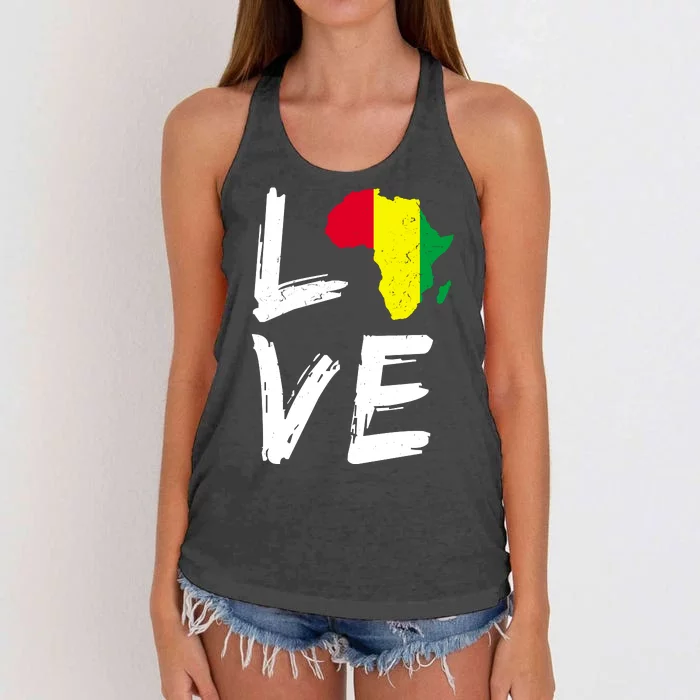 Love Africa Logo Women's Knotted Racerback Tank