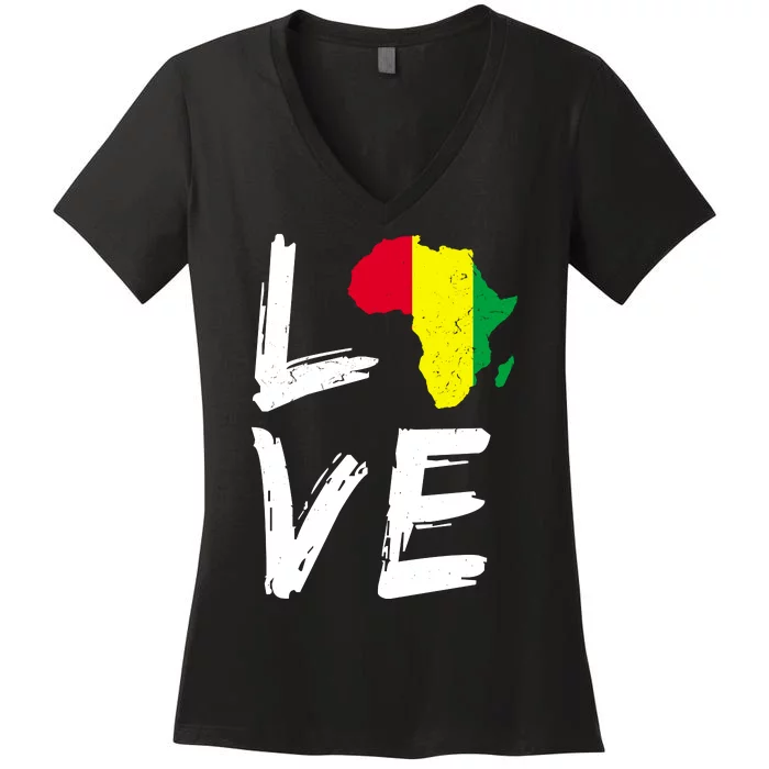 Love Africa Logo Women's V-Neck T-Shirt