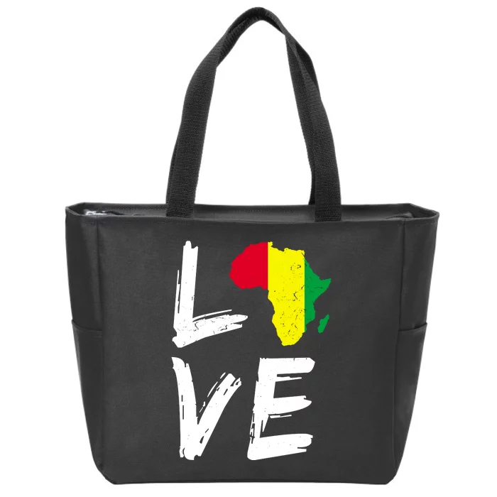 Love Africa Logo Zip Tote Bag