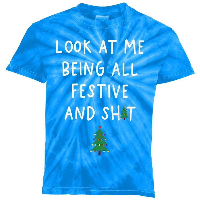 look at me being all festive Kids Tie-Dye T-Shirt