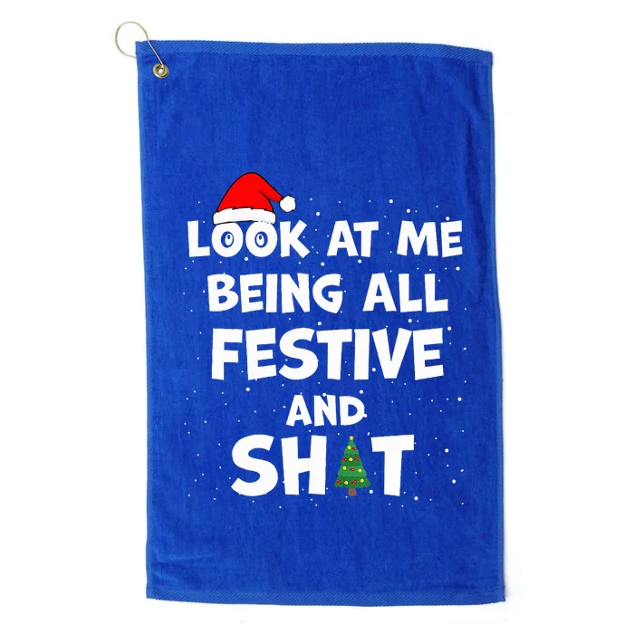 Look At Me Being All Festive Christmas Matching Family Platinum Collection Golf Towel