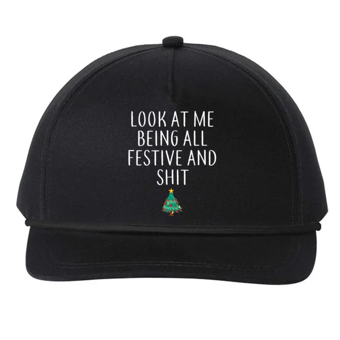 Look At Me Being All Festive And Shits Xmas Snapback Five-Panel Rope Hat