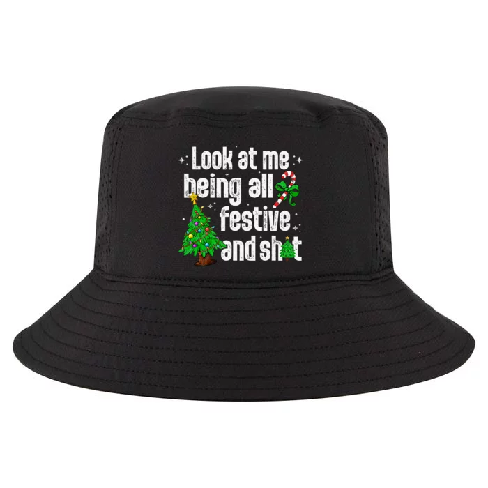 Look At MeBeing All Festive And Shits Humorous Funny Xmas Cool Comfort Performance Bucket Hat