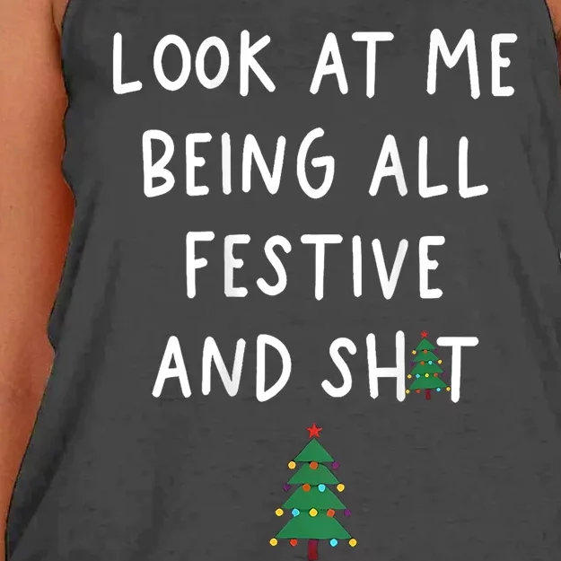 Look At Me Being All Festive Women's Knotted Racerback Tank