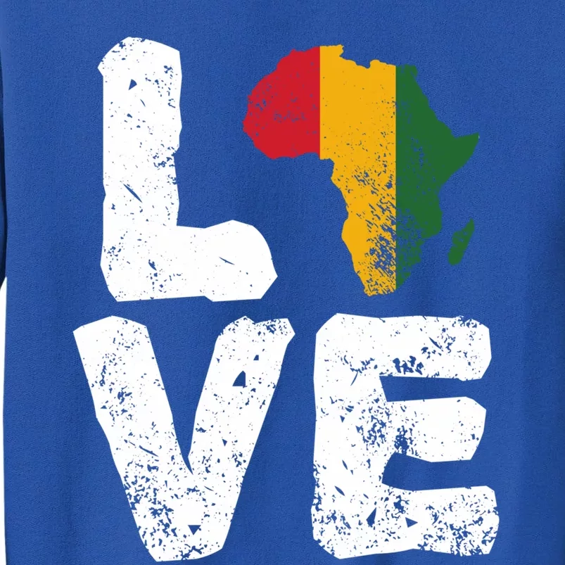 Love Africa Map Juneteenth Black History Month Melanin Blm Gift Sweatshirt