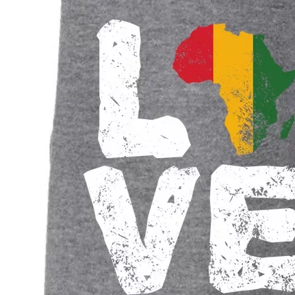 Love Africa Map Juneteenth Black History Month Melanin Blm Gift Doggie 3-End Fleece Hoodie