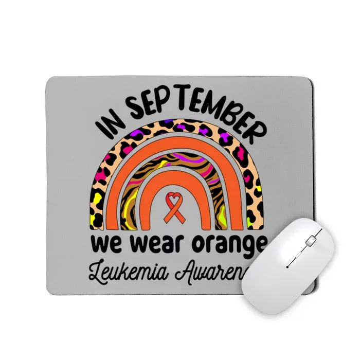 Leukemia Awareness Month Funny Gift Rainbow We Wear Orange Cool Gift Mousepad