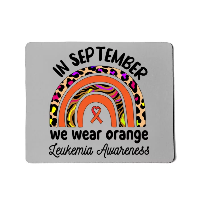 Leukemia Awareness Month Funny Gift Rainbow We Wear Orange Cool Gift Mousepad