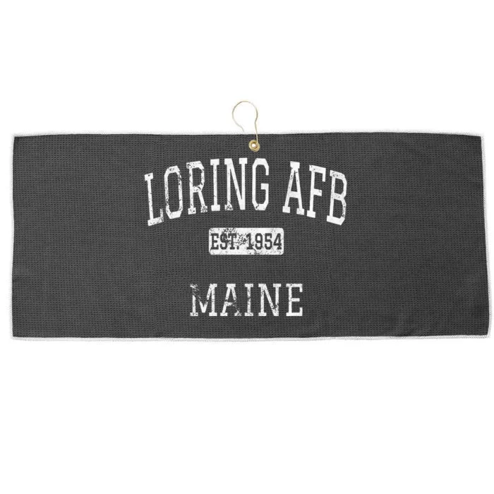 Loring Afb Maine Me Vintage Large Microfiber Waffle Golf Towel