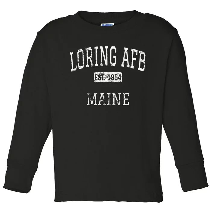 Loring Afb Maine Me Vintage Toddler Long Sleeve Shirt