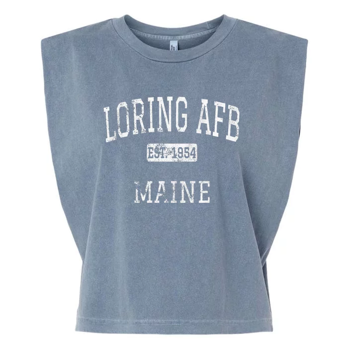 Loring Afb Maine Me Vintage Garment-Dyed Women's Muscle Tee