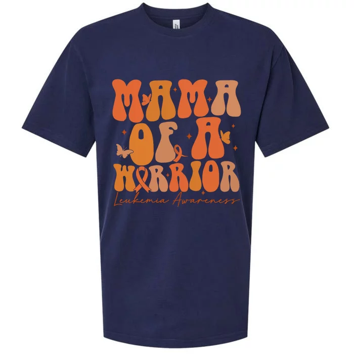 Leukemia Awareness Mama Of A Warrior Sueded Cloud Jersey T-Shirt