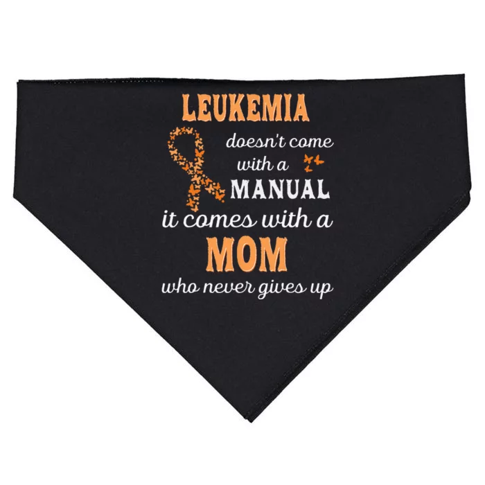 Leukemia Awareness Mom Support Leukemia Warrior USA-Made Doggie Bandana