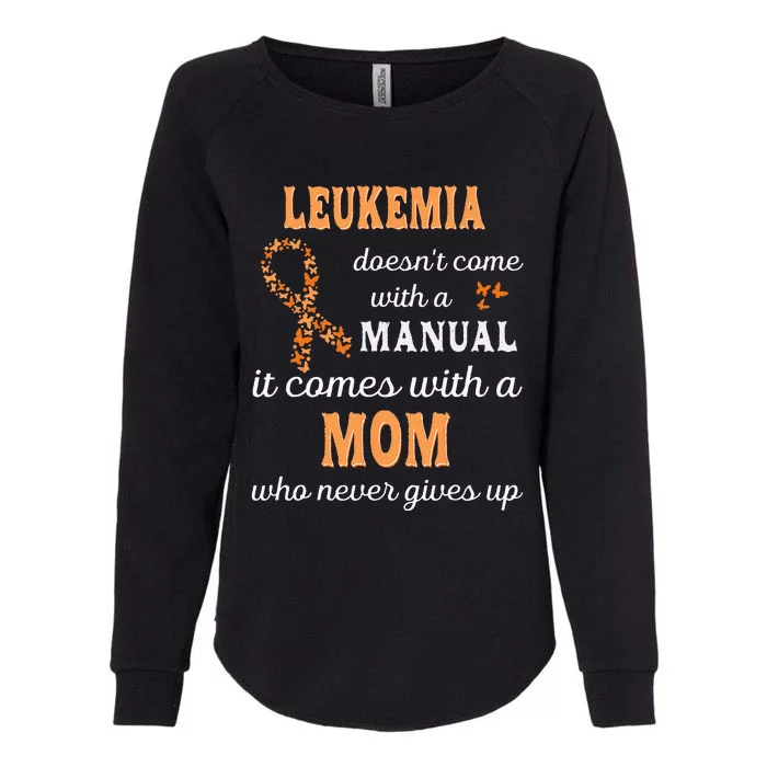 Leukemia Awareness Mom Support Leukemia Warrior Womens California Wash Sweatshirt