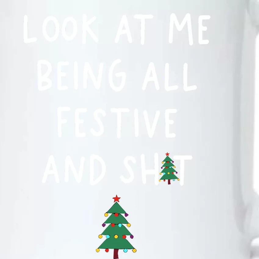 Look At Me Being All Festive Black Color Changing Mug