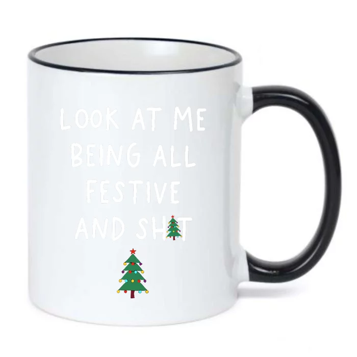 Look At Me Being All Festive Black Color Changing Mug