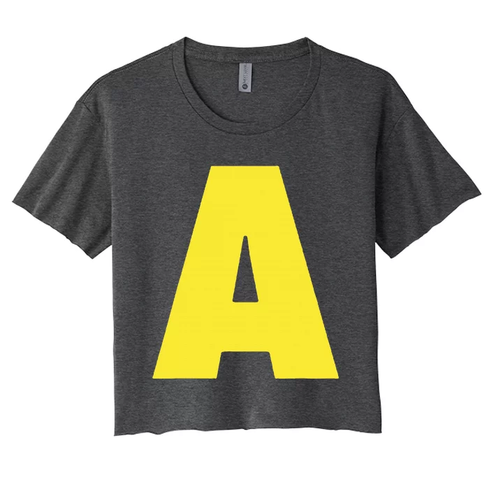 Letter A Matching Halloween Costume Women's Crop Top Tee