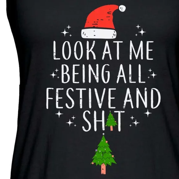 Look At Me Being All Festive Ladies Essential Flowy Tank