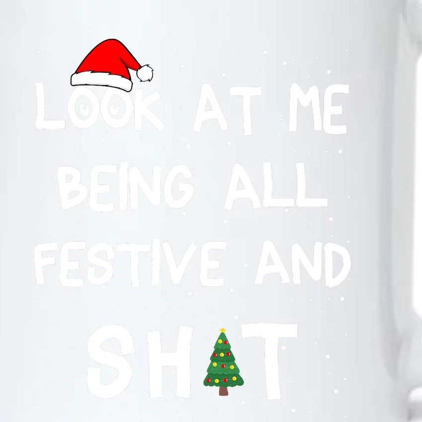 Look At Me Being All Festive Christmas Matching Family Black Color Changing Mug