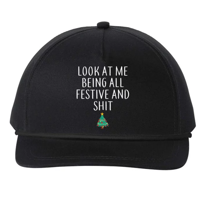 Look At Me Being All Festive And Shits Humorous Xmas Snapback Five-Panel Rope Hat