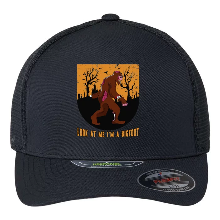 Look At Me Im A Bigfoot Halloween Costume Bigfoot Gift Cute Flexfit Unipanel Trucker Cap