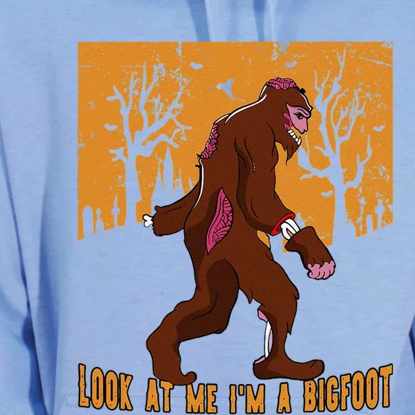 Look At Me Im A Bigfoot Halloween Costume Bigfoot Gift Funny Unisex Surf Hoodie