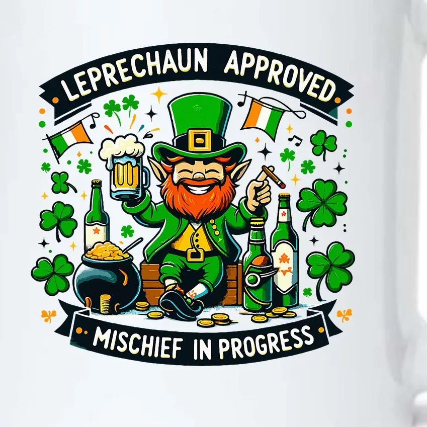 Leprechaun Approved Mischief In Progress Funny St. PatrickS Black Color Changing Mug