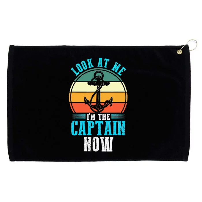 look at me I'm the captain now boat boating Grommeted Golf Towel