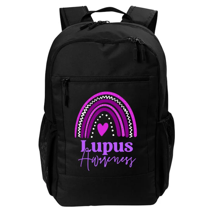 Lupus Awareness Month Purple Rainbow heart for wo Daily Commute Backpack