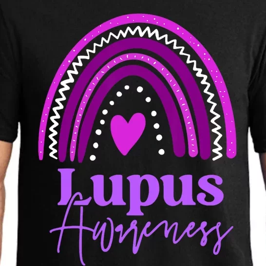 Lupus Awareness Month Purple Rainbow heart for wo Pajama Set