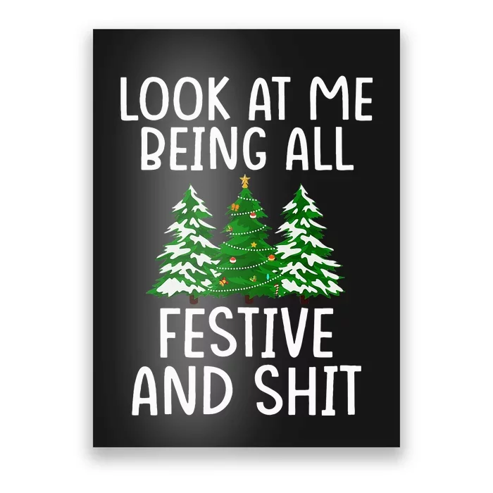 Look At Me Being All Festive And Shit Humorous Xmas Poster